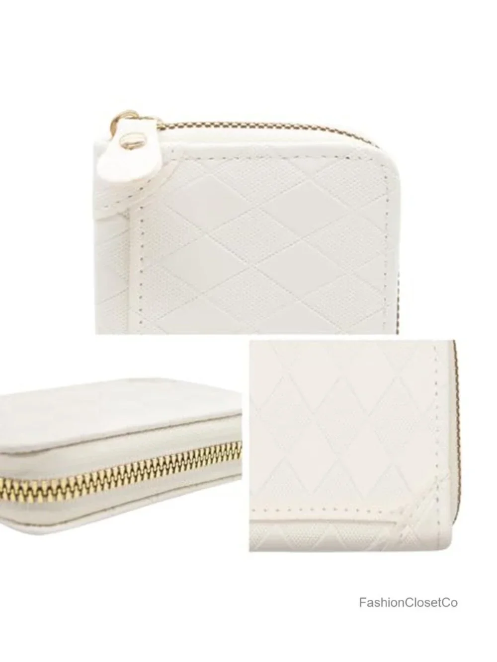 Small Zipper Card Case Wallet Accordion Purse Compact Change Pocket